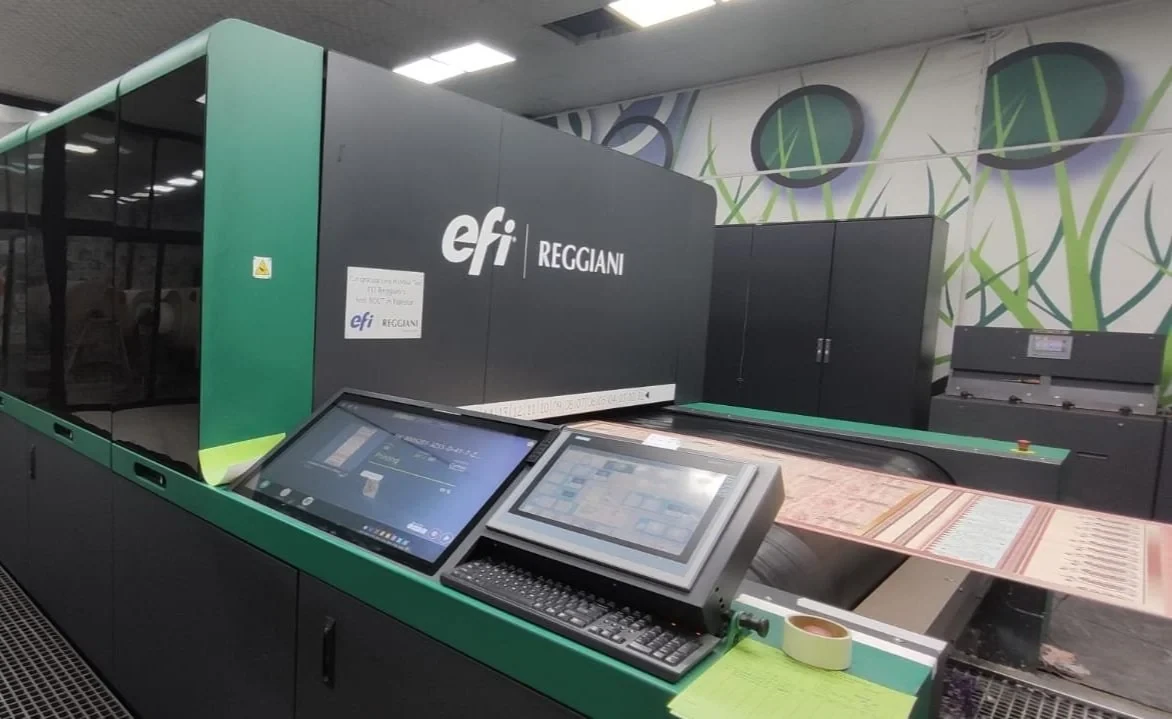 Reggiani digital printing equipment on our production floor